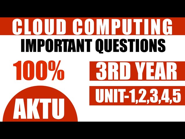 Cloud Computing imp questions 3rd year | aktu important 