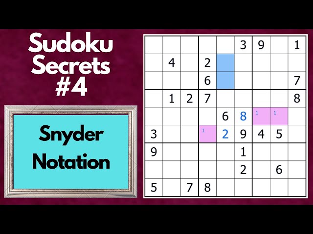 The Best Sudoku Tip? Use Snyder Notation     #shorts