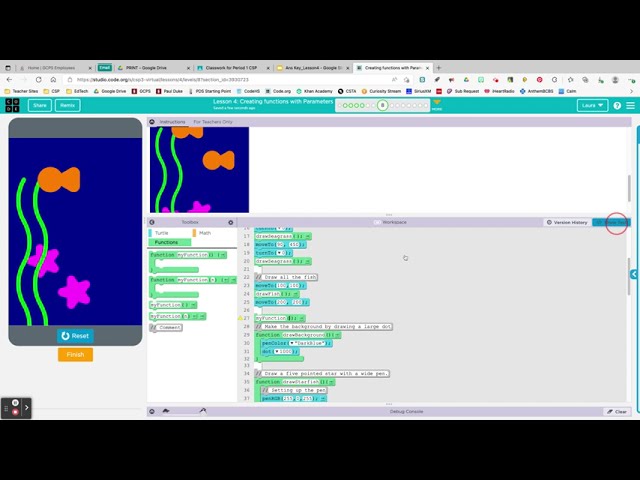 Code.org Turtle Programming 4.8 Tutorial