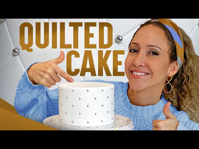 Tutorial on how to make a quilted effect on a cake | We Heart Cake