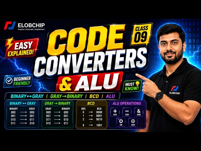 Code Converters & Arithmetic Logic Unit (ALU) | Binary, Gray Code & BCD | Digital Design Class 09