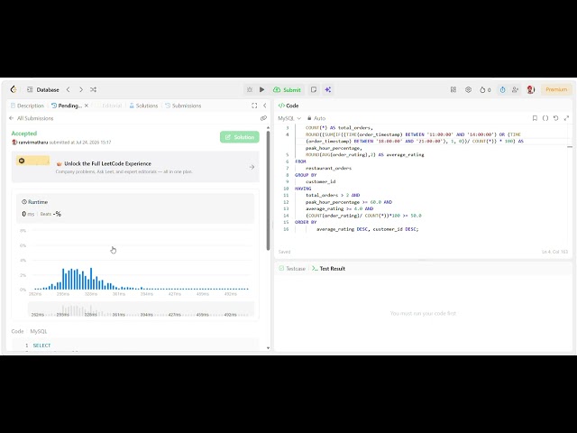LeetCode SQL Problem - Find Golden Hour Customers #leetcode #sql