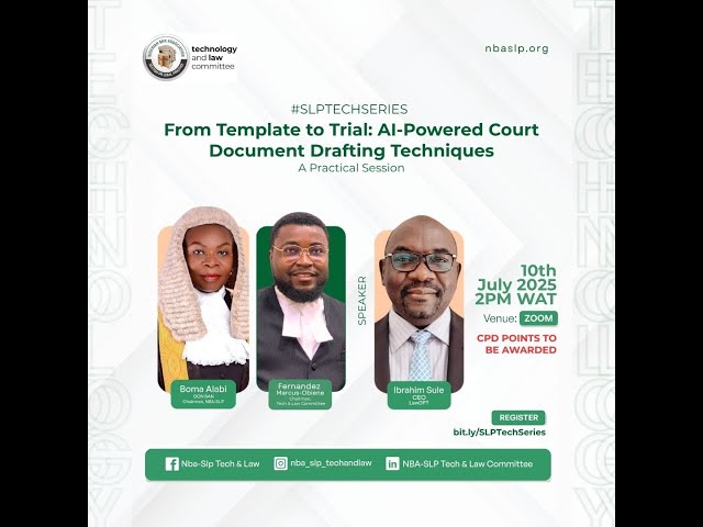 From Template to Trial: AI Powered Court Document Drafting Techniques - SLP Tech Series