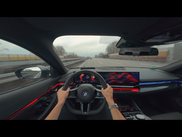 2025 BMW 520d G60 - POV Driving on Autobahn [4K] *TOPSPEED*
