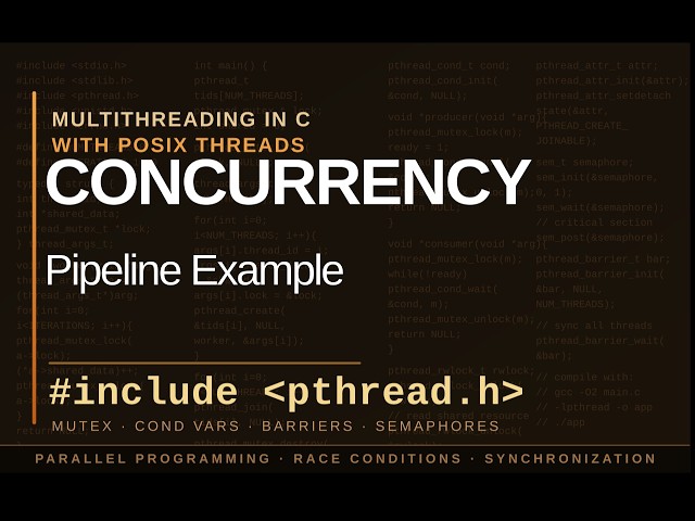 Pipeline example in multithreading using C