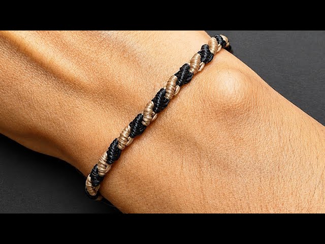 Pulseira Macrame Fácil e Rápida - Tutorial Passo a Passo - Macrame Bracelet 🧵✨