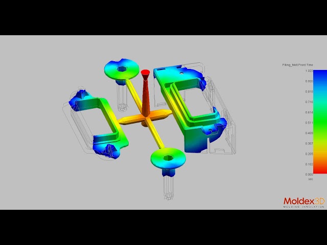 Siemens NX Advance easy mold flow simulation fill analysis.