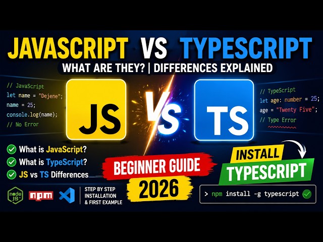 What is JavaScript & TypeScript? | Differences Explained + Install TypeScript