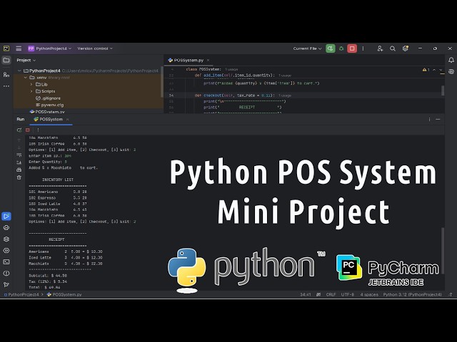 Python Programming - POS system -  mini project