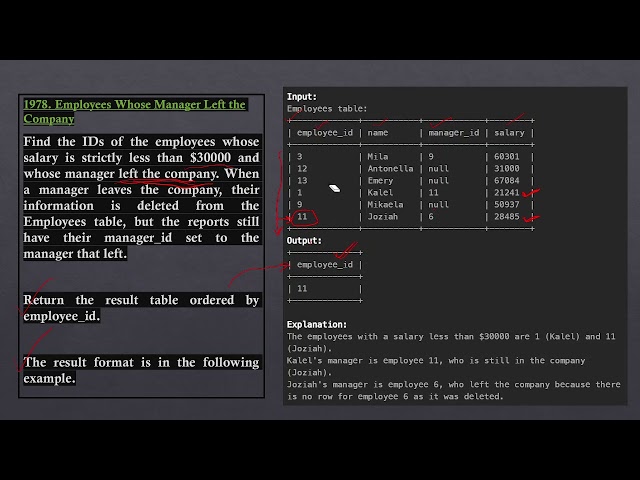 #Day 70 | SQL Interview Questions | #leetcode #sql 1978. Employees Whose Manager Left | #hindi