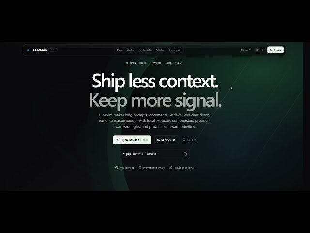Meet LLMSlim — Semantic Context Compression for LLMs | Open Source