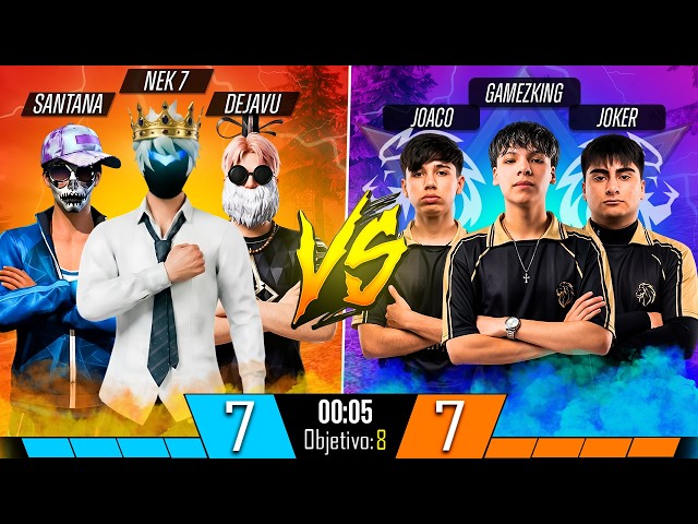 ME ENFRENTO A LOS CAMPEONES DEL MUNDO CON DEJAVU Y SANTANA 😱🔥 FREE FIRE