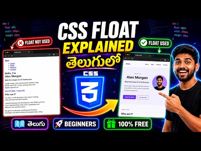 CSS Float Explained | CSS Float Property Tutorial for Beginners