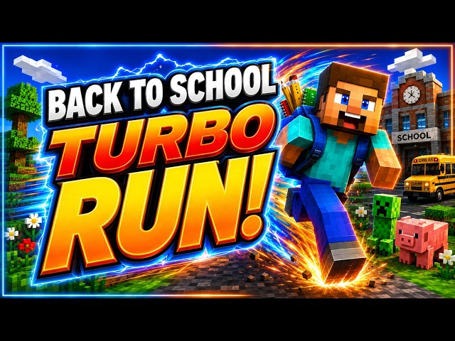 Brain Break – Minecraft Back to School Run! 🎒⚡ Turbo Edition