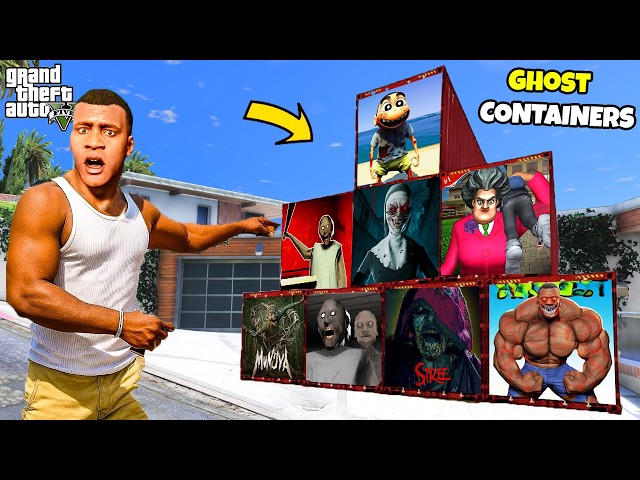 FRANKLIN OPEN MYSTERY GHOST CONTAINERS in GTA5