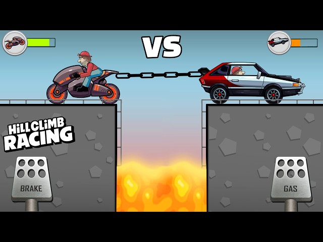 Hill Climb Racing - FAST CAR vs FAST BIKE | GamePlay