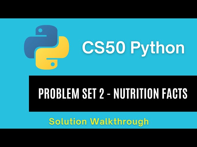 CS50 Python 2025 – Problem Set 2: Nutrition Facts | Full Solution