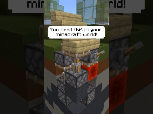 Minecraft Easy Redstone Hidden Staircase Doorway #minecraft #minecraftbedrock #redstonetutorial