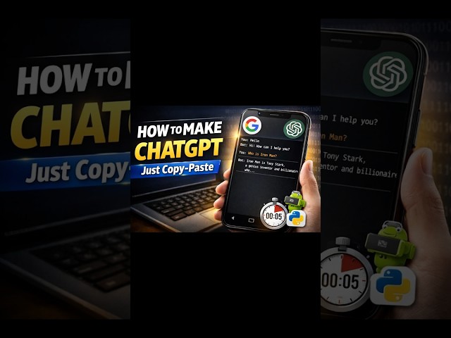 How to Make Your Own ChatGPT 🤯 | #tech #viral #ai #dance #learning #coding