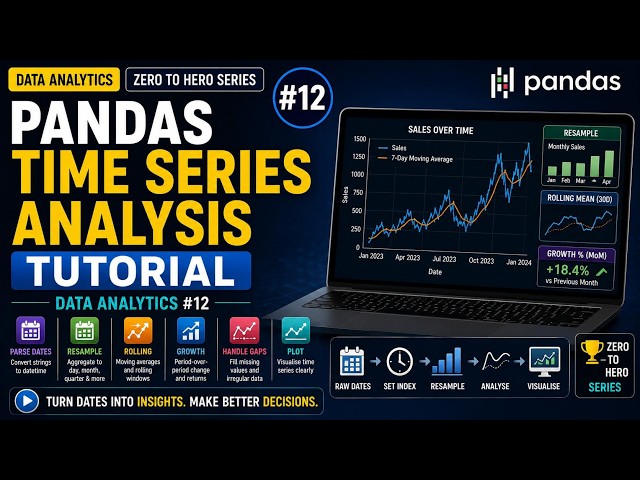 Pandas Time Series Analysis Tutorial | Data Analytics #12