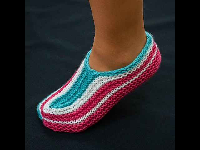 How to knit slippers for beginners 🧦 | Easy Knitting Tutorial by Miarti🧶
