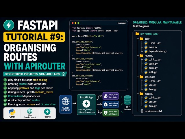 FastAPI Tutorial #9: Organising Routes with APIRouter