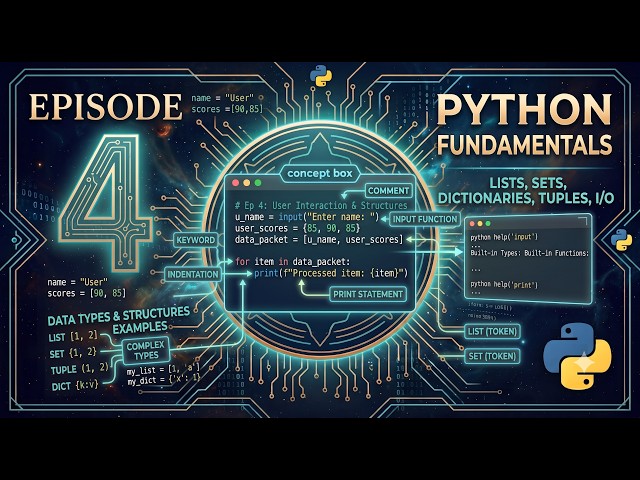 Lists, Sets, Dictionaries, Tuples & User Input/Print | Episode 4