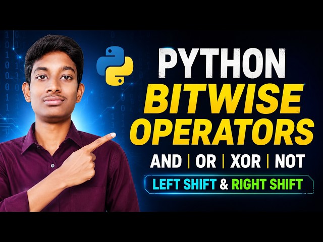 Python Bitwise Operators Explained in Telugu | AND, OR, XOR, NOT, Left Shift & Right Shift