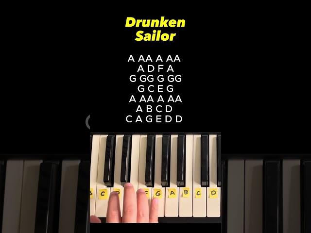 Drunken Sailor - Easy Piano (@pianosimply) #shorts