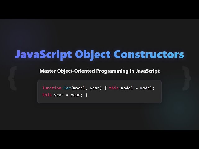 JavaScript Object Constructors: A Beginner's Guide to Prototypes & Inheritance