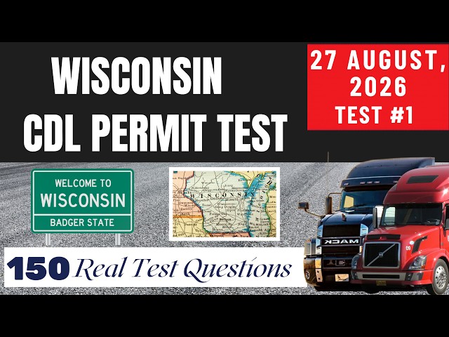 Wisconsin CDL General Knowledge Questions and Answers | CDL Permit Test 2026 | CDL Practice Test