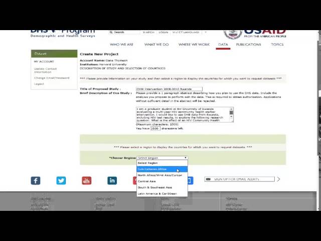Data: Access DHS Data (Low)