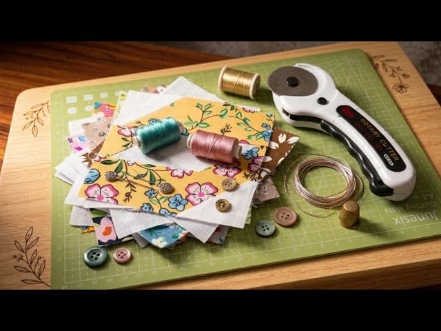 Simple Quilting Tutorial : Making Patchwork Blocks With Fabric Scraps 