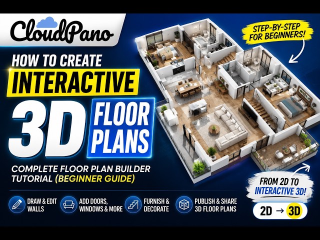 How to Create Interactive 3D Floor Plans | Complete Floor Plan Builder Tutorial (Beginner Guide)