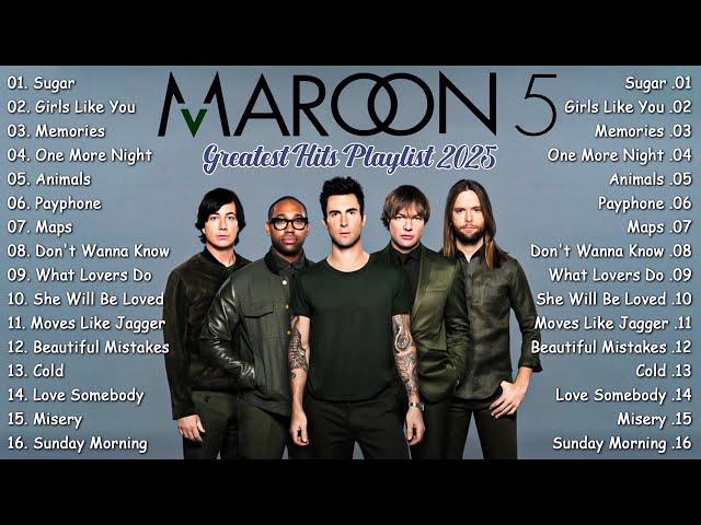 Maroon 5 Playlist 2025 - Maroon 5 Full Album - Greatest Hits
