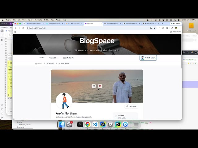 My new React Python Blog Site