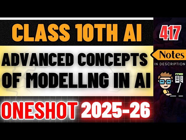 Advanced Concepts of Modeling in AI | Class 10 AI 417 | Part B UNIT 2 | Complete One Shot | 2025-26