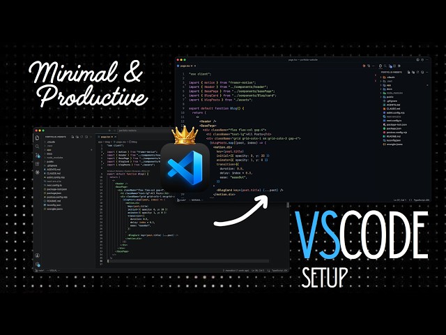 I transformed VSCode into a Minimalistic & Productive workspace! #vscode #customization #minimalism