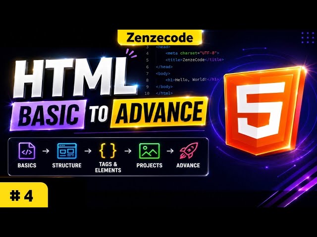 HTML course basic to advance || p-4 || list and table tags || web development 