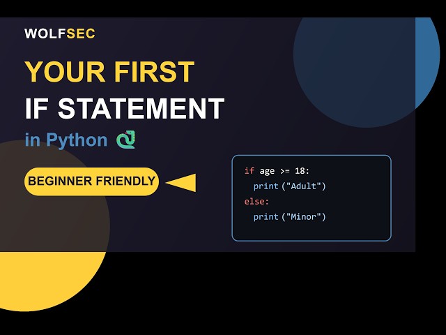 Python If Statements Explained Simply | Python for Beginners #1