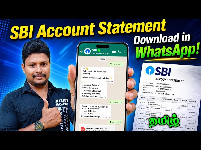 SBI Account Statement Download in WhatsApp Tamil | Star Online