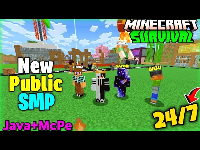 😱 New Best Public Survival SMP Server Minecraft 2026 | Java + PE | 24/7 Online | Free To Join 🔥