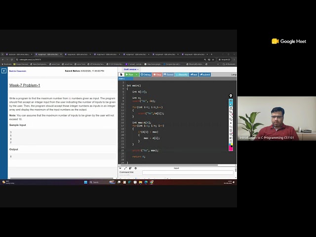C Programming - Live Coding Week-7