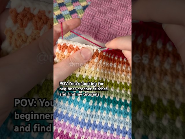 Easy crochet stitch for beginners #crochetstitches #crochettutorial