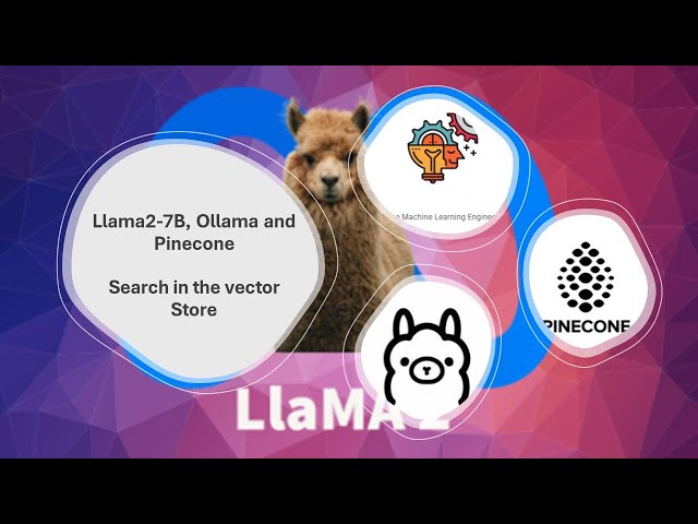 Llama 2, Ollama and Pinecone . Search info in the Vector Database #machinelearning #datascience