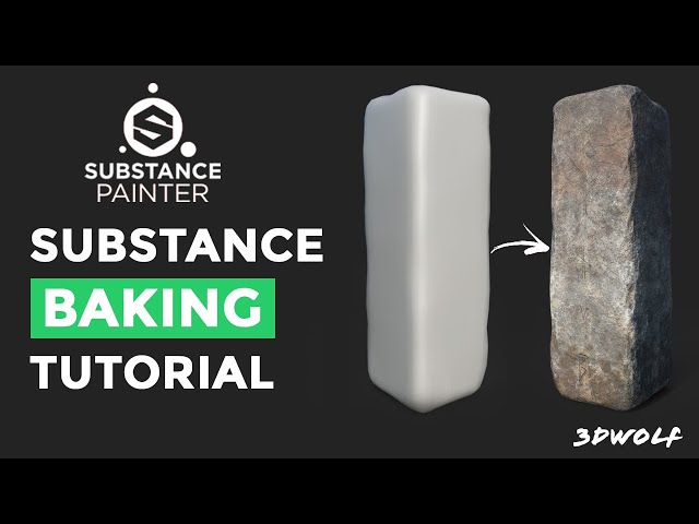 Substance Painter High Poly to Low Poly Texture Maps Baking Tutorial
