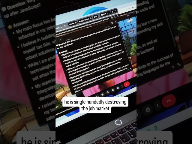 Hired as Java developer by using AI 😎 #job #interview #crackinterview #ai