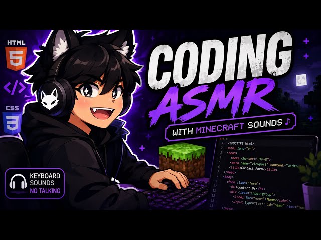 Cozy Coding ASMR with Minecraft Sounds