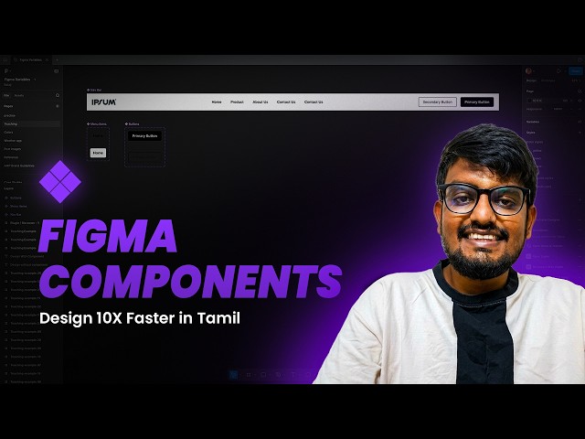 Figma Components Explained in Tamil | Build Smarter Design Systems