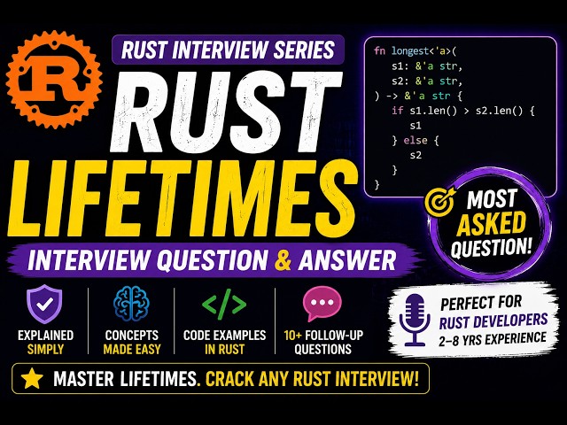 Rust Lifetimes Interview Questions and Answers | Rust Interview Question 2026